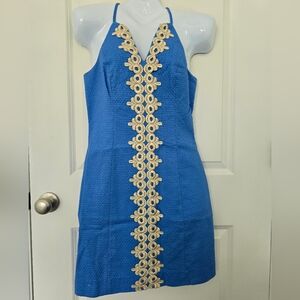 EUC Lilly Pulitzer Pearl Lapis Shift Dress Sz 2